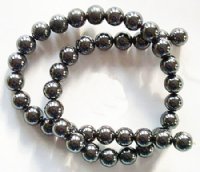 16 inch strand of 10mm Round Hematite Beads